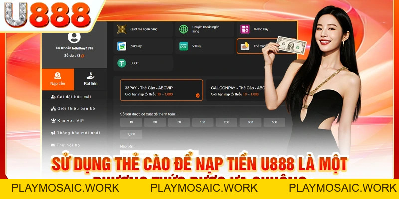 Nạp Tiền U888 - Quy Trình Giao Dịch Nhanh Chóng Dễ Thực Hiện